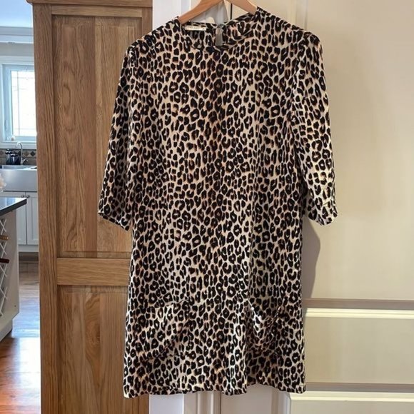 Femme equipment leopard print silk shift dress - Picture 5 of 13